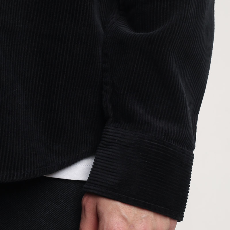 мужская черная рубашка Carhartt WIP L\S Madison Cord Shirt I029958-black/wax - цена, описание, фото 3
